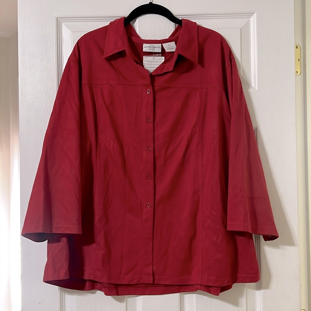 Cute Button Front Shirt. NWT Sz 3X
